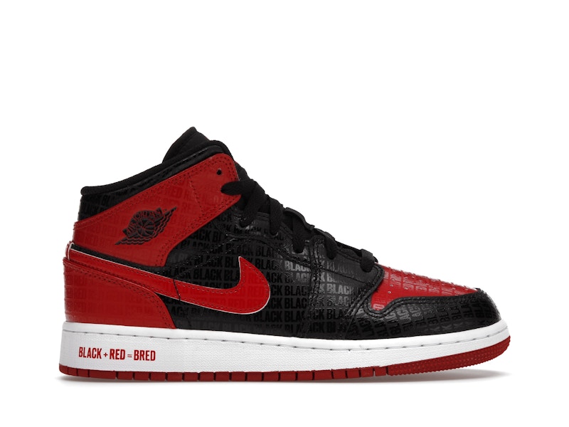 Jordan 1 Mid Bred Text (GS) - DM9650-001 - US