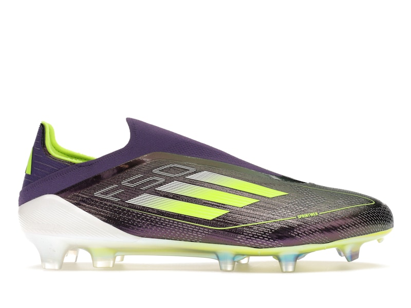 adidas Laceless F50 Elite Fast Reborn FG Purple Lucid Lemon Men's