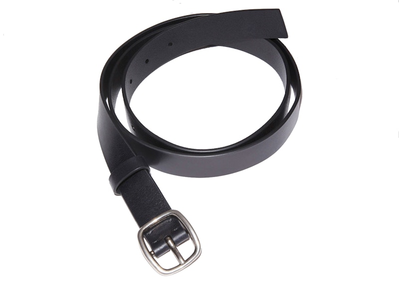 Acne Studios Classic Leather Belt Black in Leather - JP