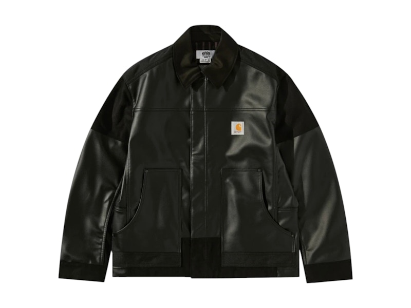 Junya Watanabe x Carhartt WIP Synthetic Leather Jacket Black