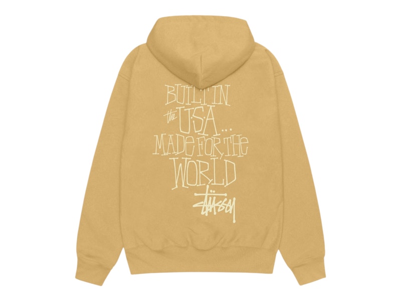 Stussy Built In USA Hoodie Curry Men's - FW24 - US