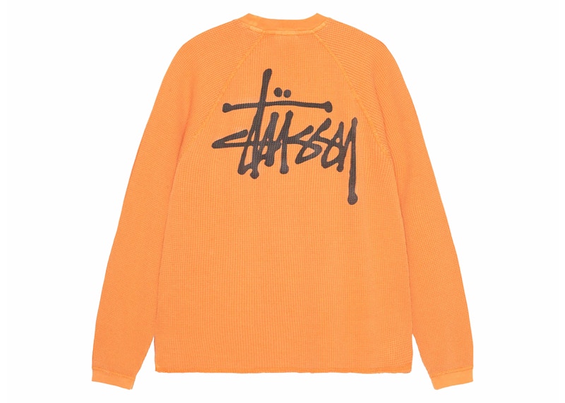 Stussy Raglan Thermal L/S Crew Orange Men's - SS24 - US