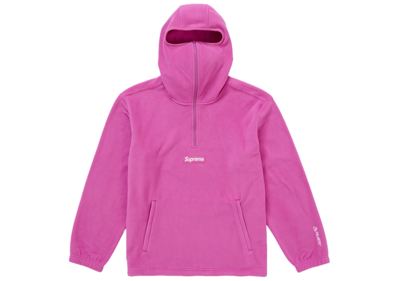 Supreme Polartec Face Mask Half Zip Hooded Sweatshirt Pink メンズ