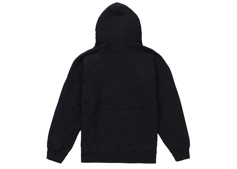 Supreme Quilted Hooded Sweatshirt Black - FW18 - US