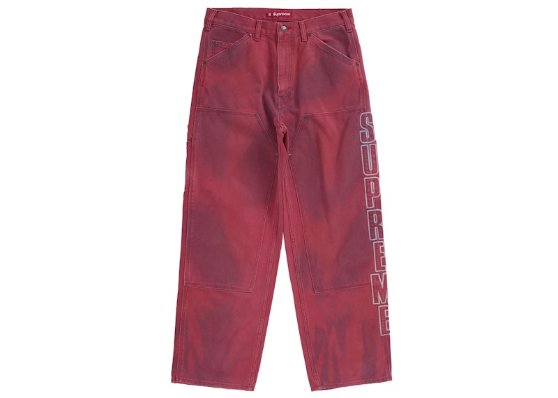 Supreme Reflective Double Knee Pant Red Men's - FW25 - US