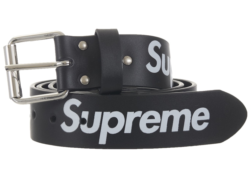 Supreme Repeat Leather Belt (FW25) Black - FW25 - US
