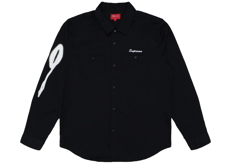 Supreme Rose LS Work Shirt Black メンズ - FW18 - JP