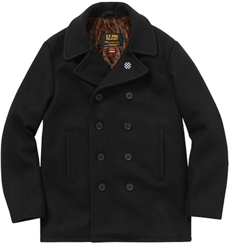 Supreme Schott Peacoat Black Men's - FW15 - US