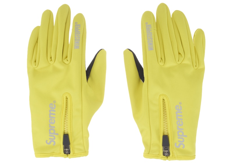 Supreme WINDSTOPPER Zip Handschuhe (FW25) Gelb - FW25 – DE