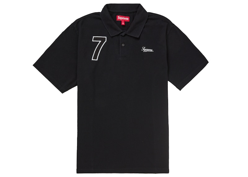 Supreme Cursive Polo Black Men's - SS25 - US