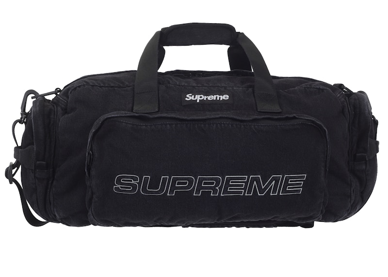 Supreme Denim Duffle Bag Black - FW25 - JP