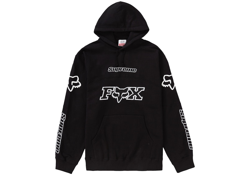シュプリーム × フォックスレーシング パーカー ブラック メンズ