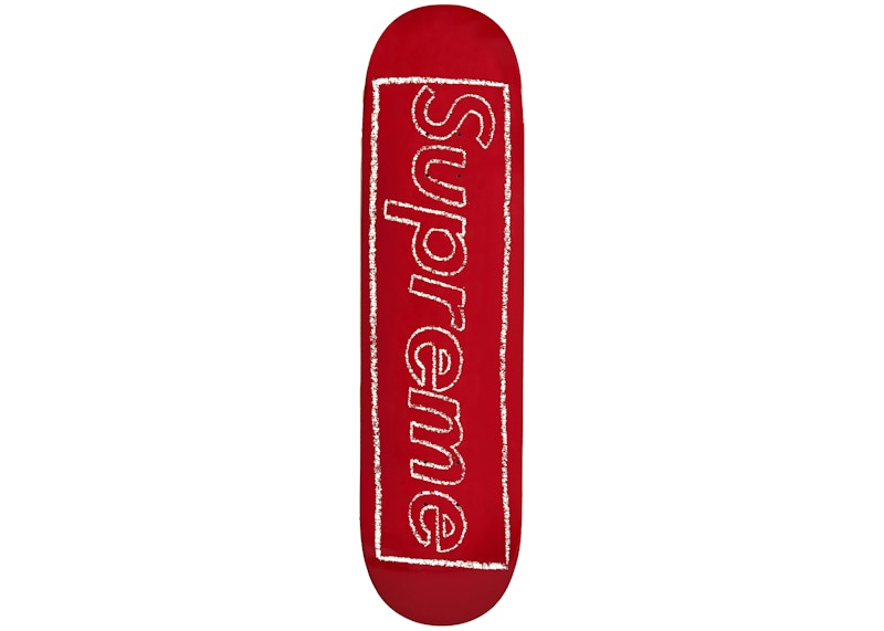 Supreme KAWS Chalk Logo Skateboard Deck Red - SS21 - US