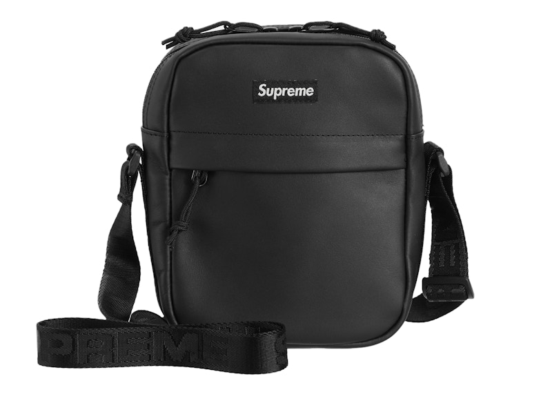 SUPREME シュプリーム 24AW レザーショルダーバッグ ブラック Supreme