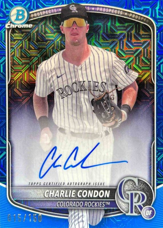 Charlie Condon 2025 Bowman Mega Box #BMA-CC Chrome Prospect Auto