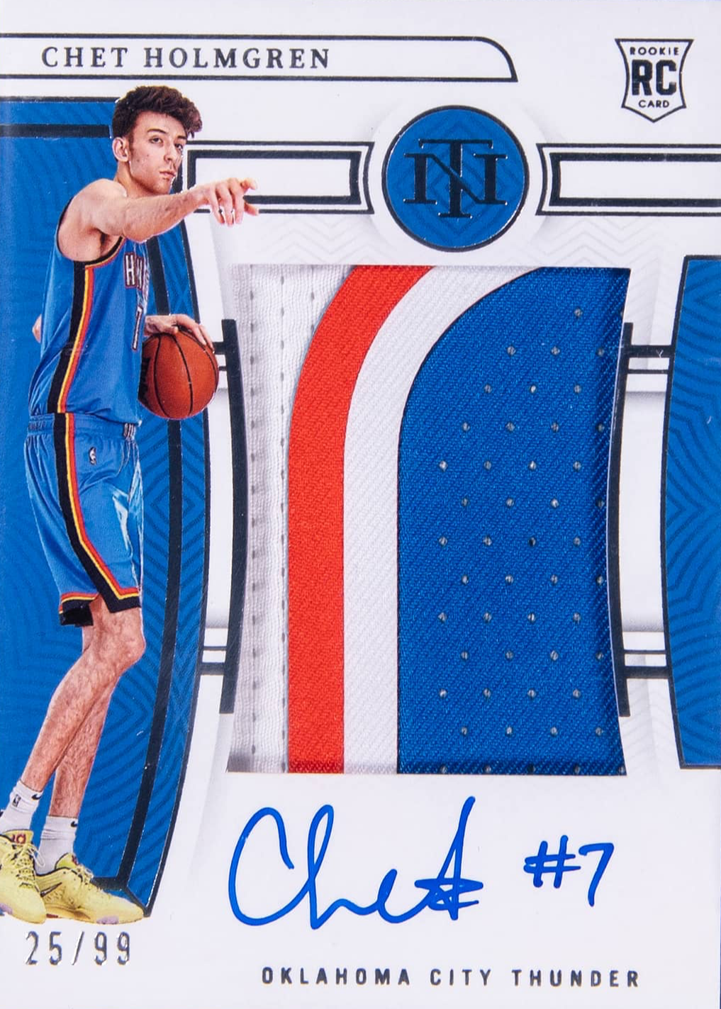 Chet Holmgren 2022 National Treasures #101 Rookie Patch Auto /99