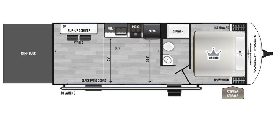 2025 Forest River Cherokee Wolf Pack Lite 24-14.5 Toy Hauler