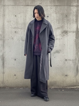 SMOOTH HERRINGBONE MAXI OVER COATを使った人気ファッション