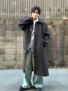 CLEL】Wool Blend Herringbone Tweed Tailored Jacket / ウール