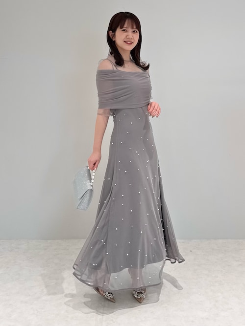 セール】【LEJA】2WAYチュールトップスパールAラインドレスワンピース2