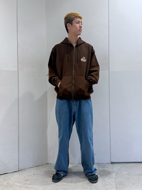 BACKSIDE SLANTED OG ZIP HOODED SWEATSHIRT（パーカー）｜XLARGE