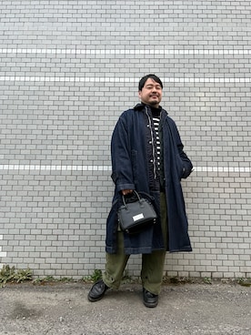 Sacaiのステンカラーコートを使ったメンズ人気ファッション