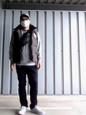 POLO RALPH LAURENのダウンベスト（グレー系）を使った人気