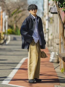CITEN＞バルカラー ハーフコートを使った人気ファッション