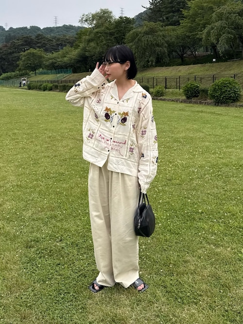 6(ROKU)＞コットンレーヨン タックパンツ（スラックス）｜6（ロク）の