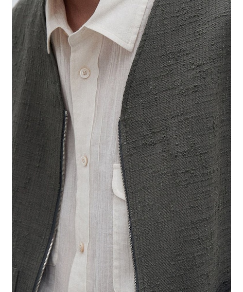 LIDNM（リドム）の「LIGHT TWEED ZIP VEST（ベスト）」 - WEAR