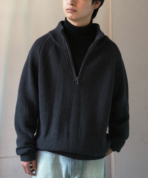 shiun（シウン）の「WOOL HALF ZIP KNIT（ニット/セーター）」 - WEAR