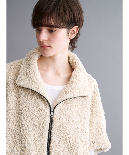 three dots（スリードッツ）の「プードルボア ポンチョベスト（）」 - WEAR