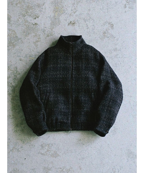 LIDNM（リドム）の「ALPACA SILK TWEED ZIP（ブルゾン）」 - WEAR