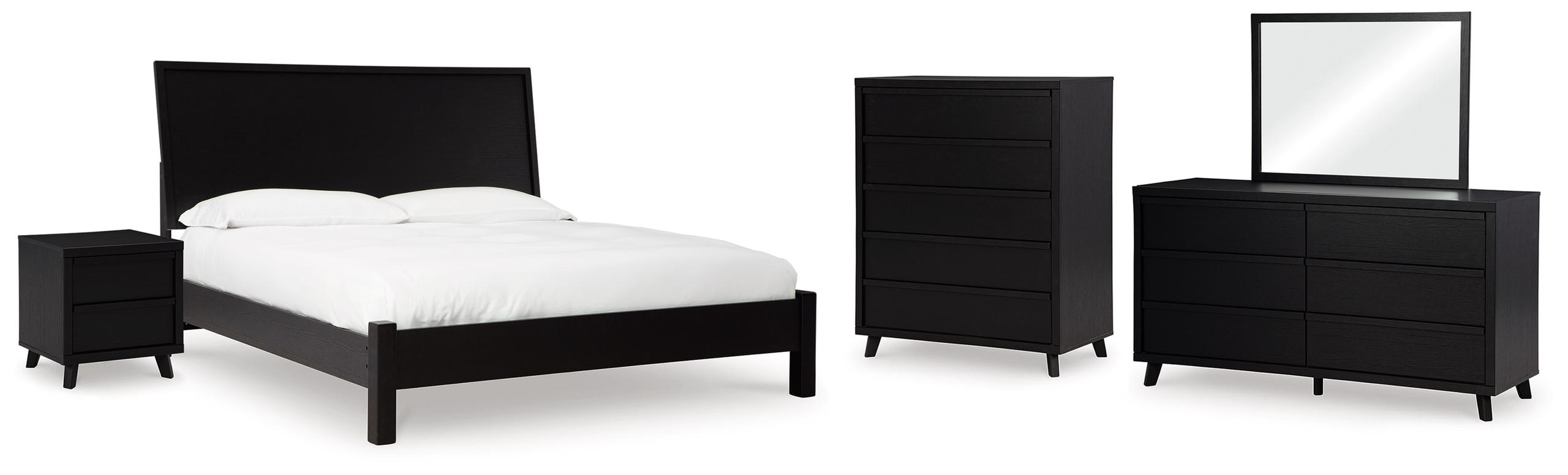 ASHLEY FURNITURE Queen Panel Bed, Dresser, Mirror, Chest and