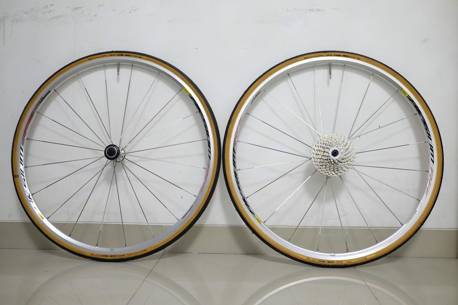 ううう】MAVIC アクシウム ロードホイール前後セット ロードバイク