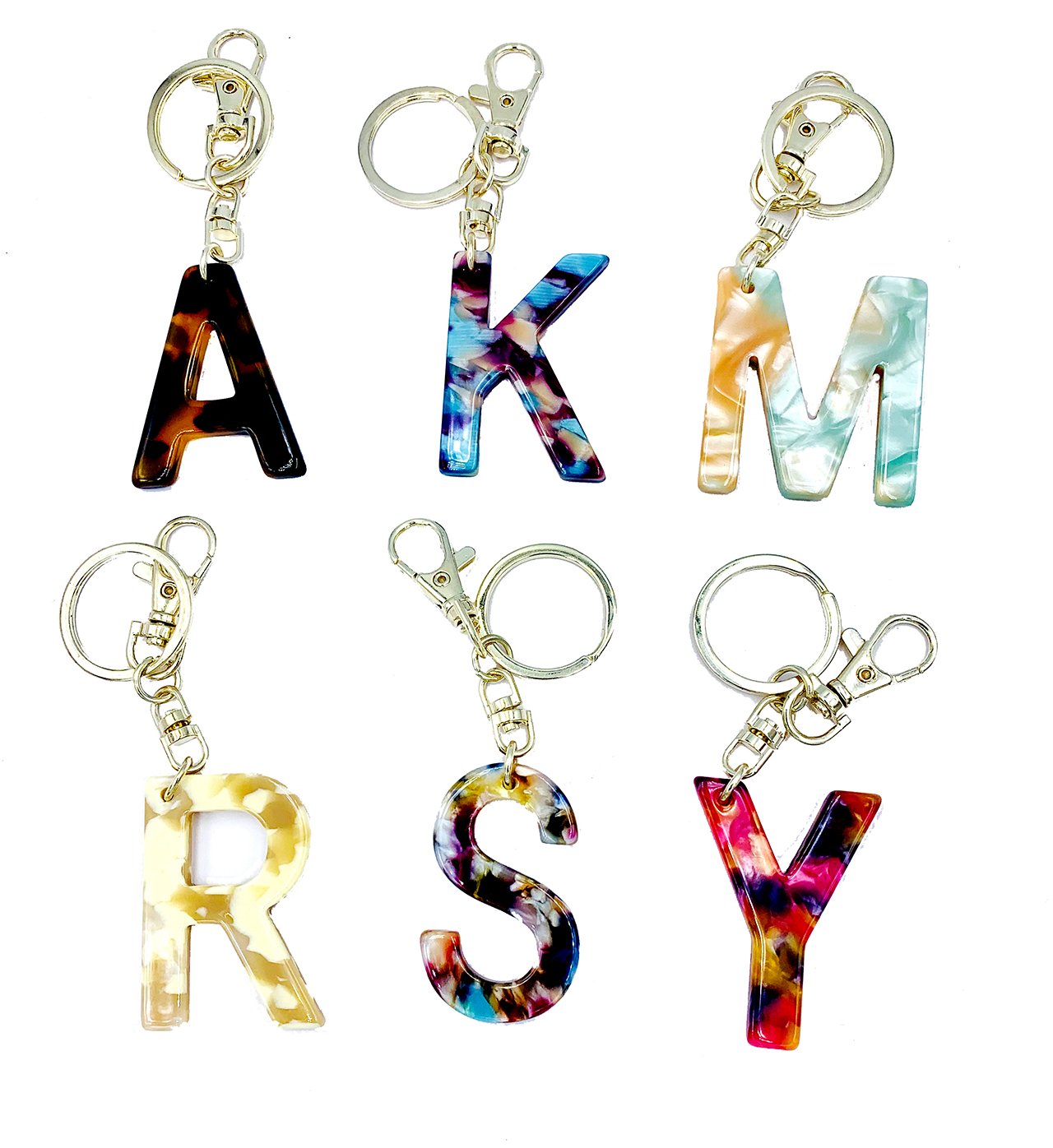 アセチ イニシャルキーリング | CARRY CHARM(キャリーチャーム)の