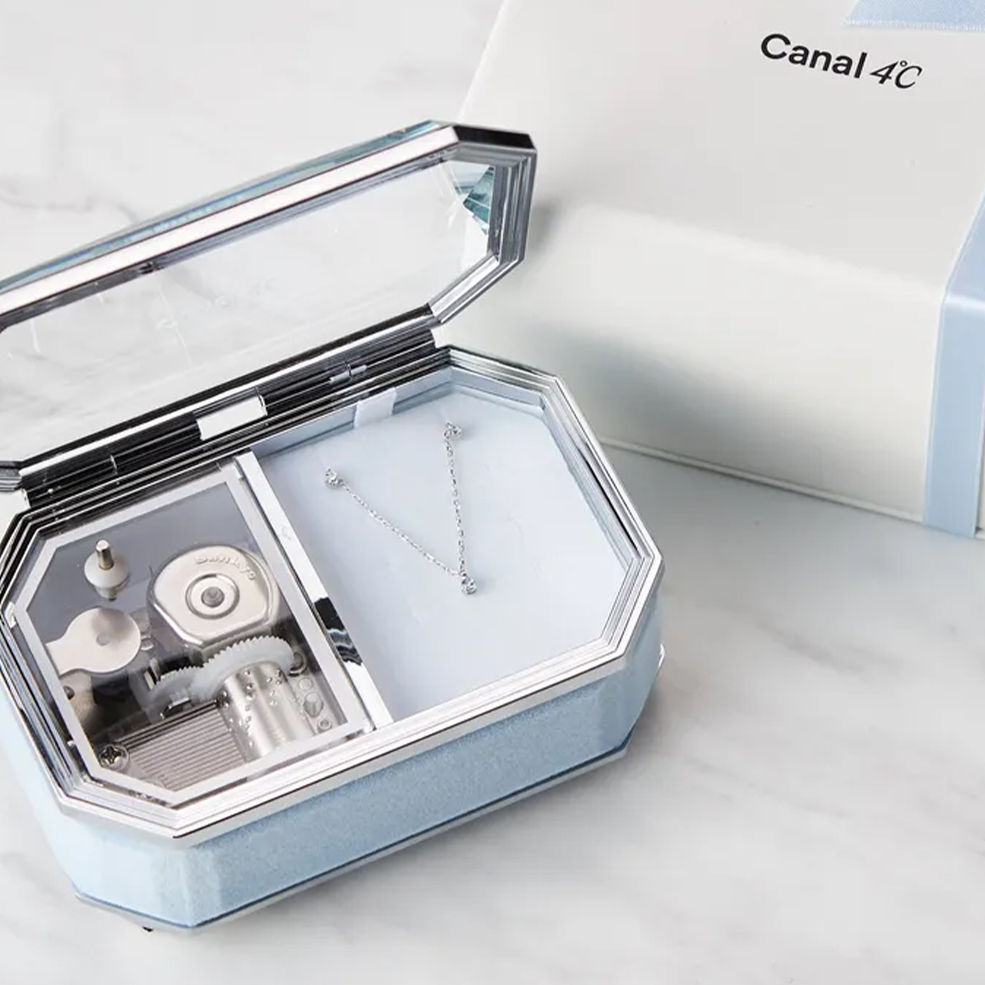 名入れ】揺れる誕生石ブレスレット&オルゴールケースセット | Canal4