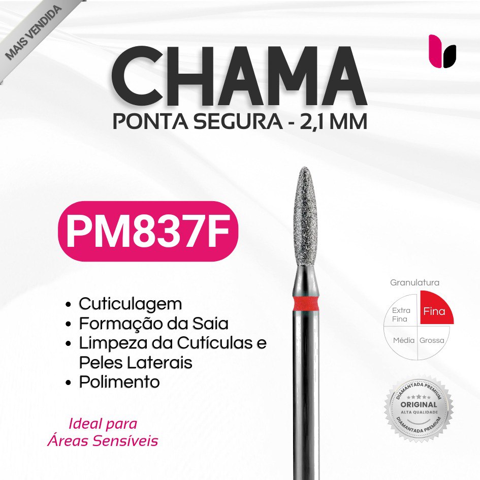 741F - Broca Diamantada - Chaminha - Unibrocas Shopnails