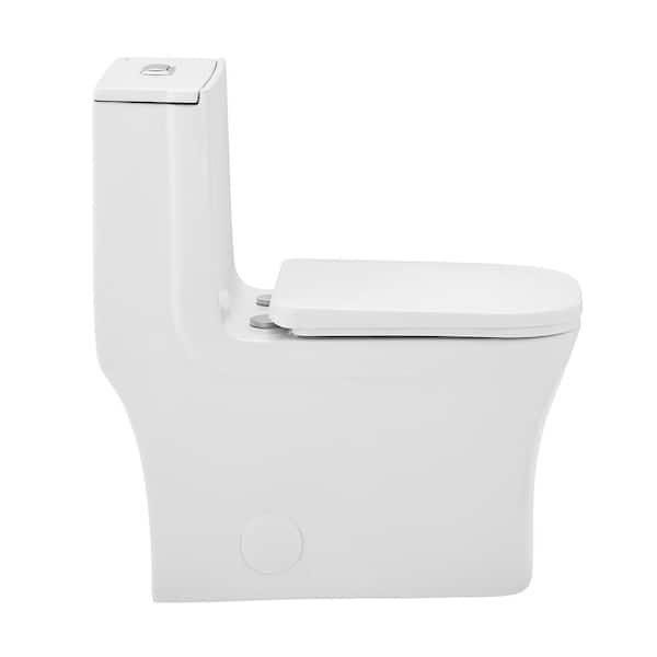 Swiss Madison 1-Piece 1.1/1.6 GPF Dual Flush Square Toilet in