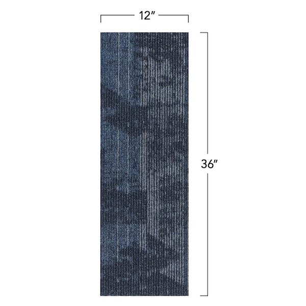 Mohawk Elite Single Azure Knight Blue Com/Res 12 in. x 36 in