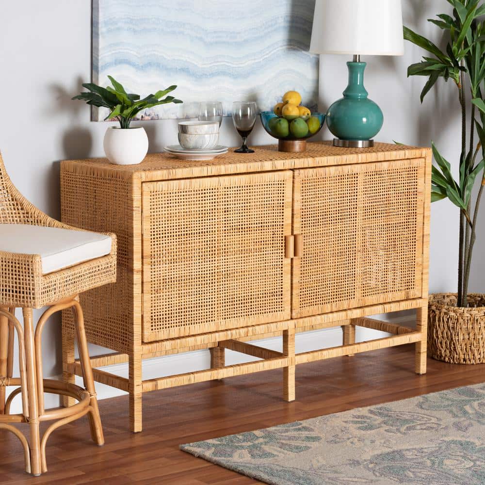 bali & pari Vivan Natural Rattan Storage Cabinet 228-13135-HD