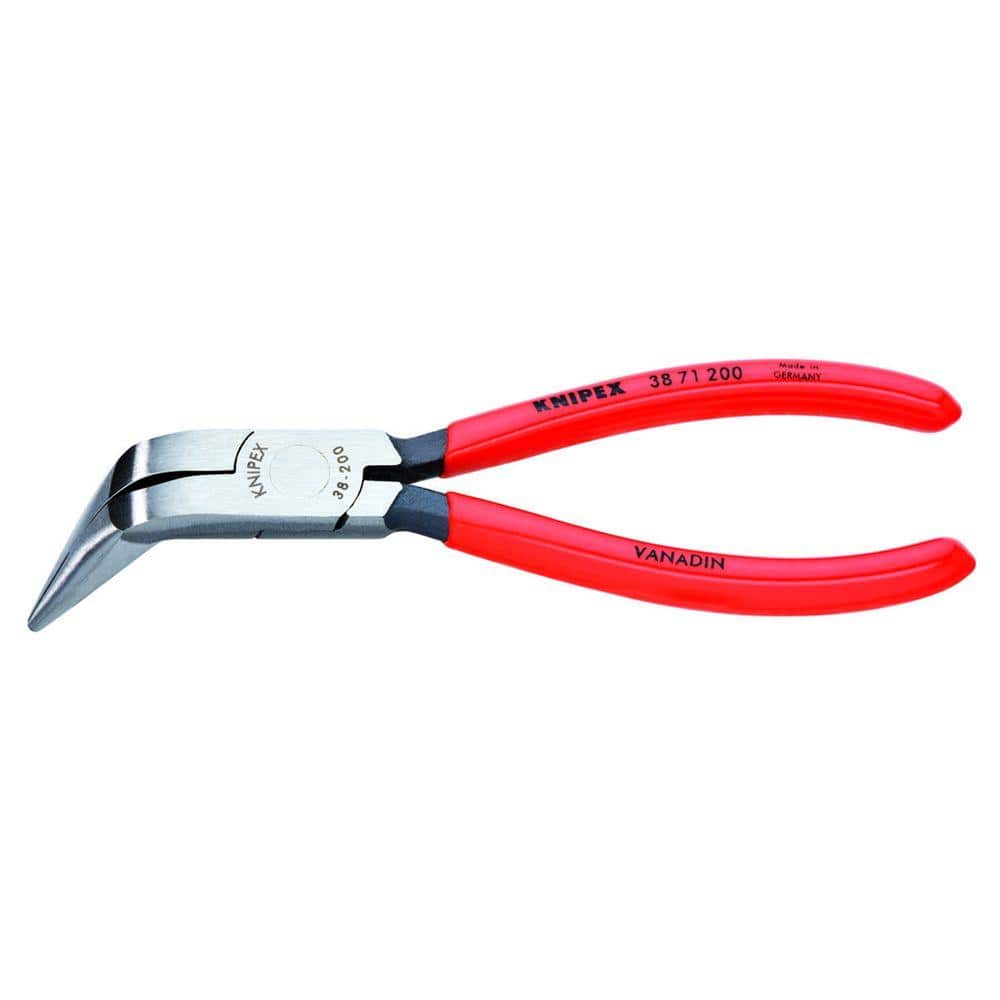 KNIPEX 8 in. Angled Long Nose Pliers 38 71 200 - The Home Depot