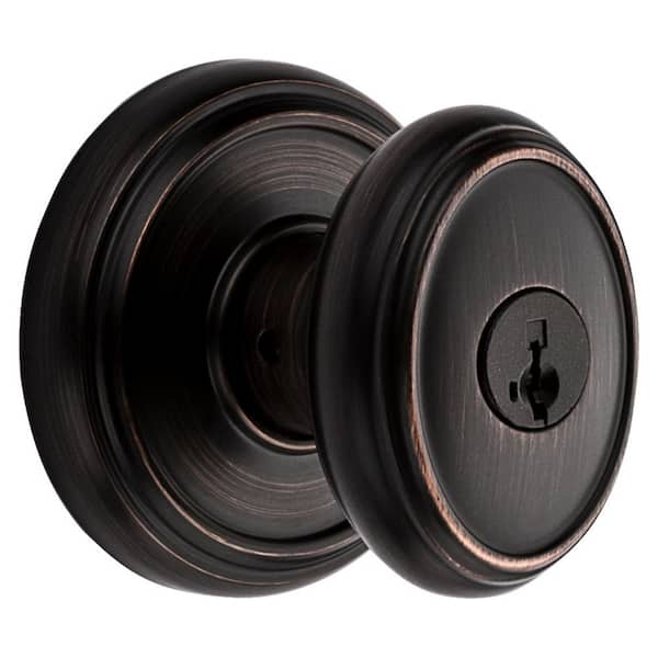Kwikset Hancock Venetian Bronze Entry Door Knob Featuring SmartKey