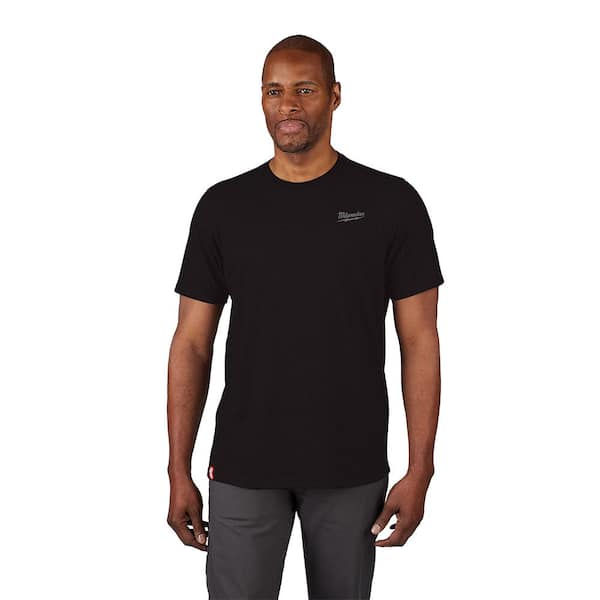 Milwaukee Men's 2X-Large Black Cotton/Polyester Short-Sleeve