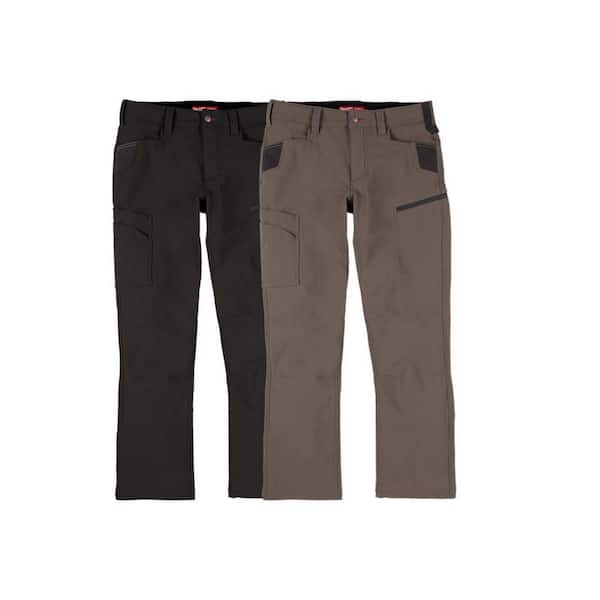 Milwaukee Men's 34 in. x 34 in. Black and Brown FREEFLEX Tech Work