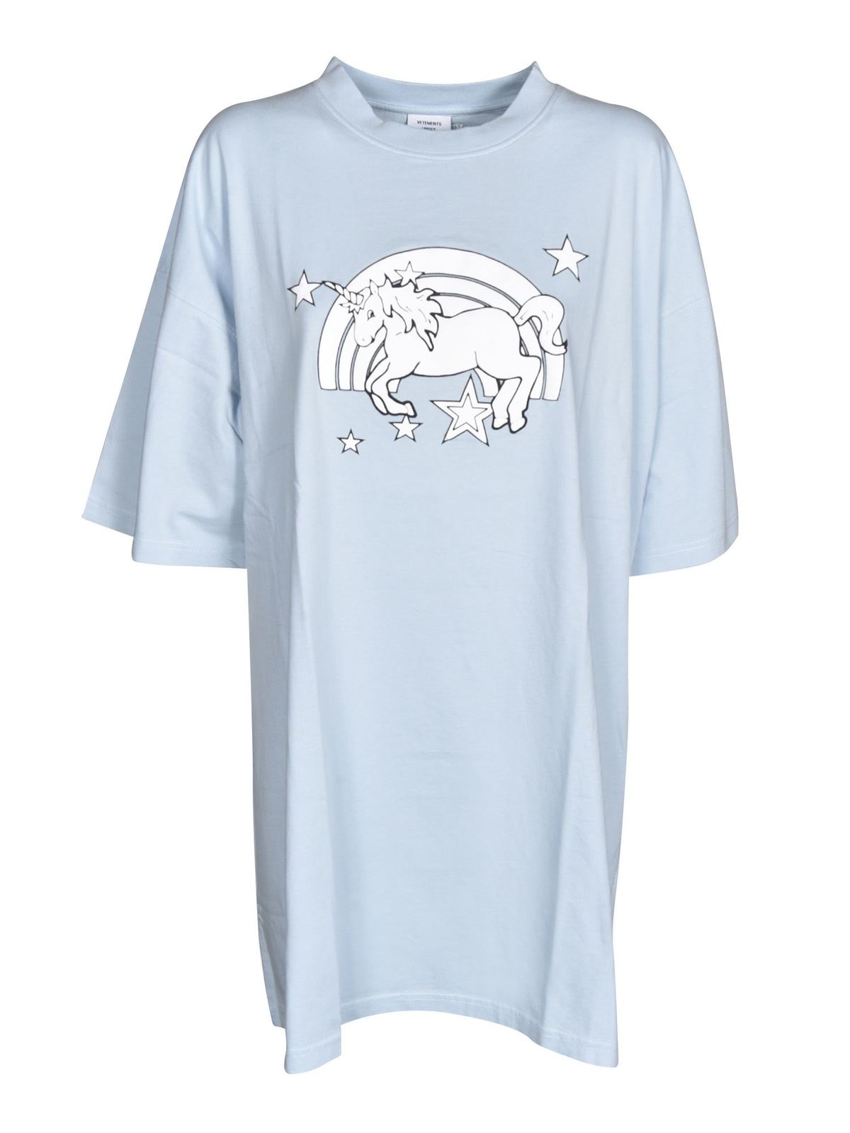Vetements Magic unicorn T-shirt in light blue|UE51TR390XBABYBLUE
