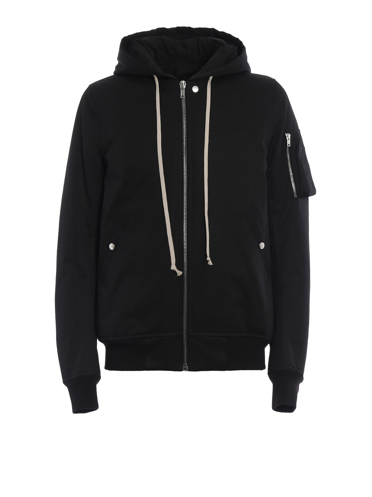 Rick Owens Hooded flight bomber jacket - Black|RU17F8795DT09