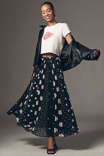The Jacie Floral Jacquard Midi Skirt by Maeve | Anthropologie