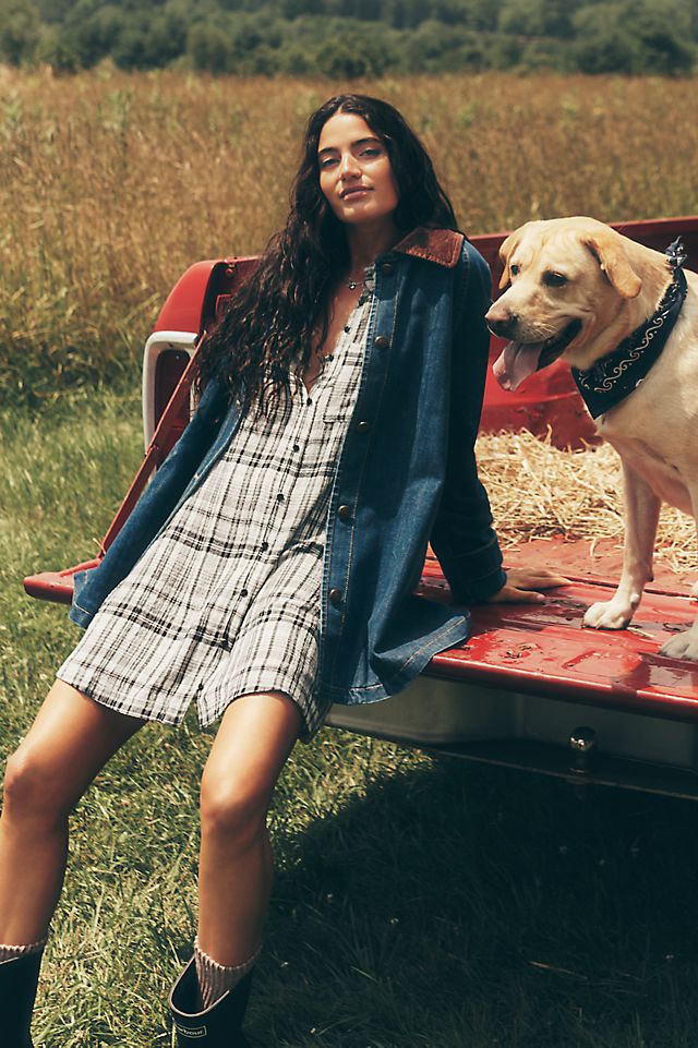 The Keira Long-Sleeve Mini Dress by Pilcro | Anthropologie