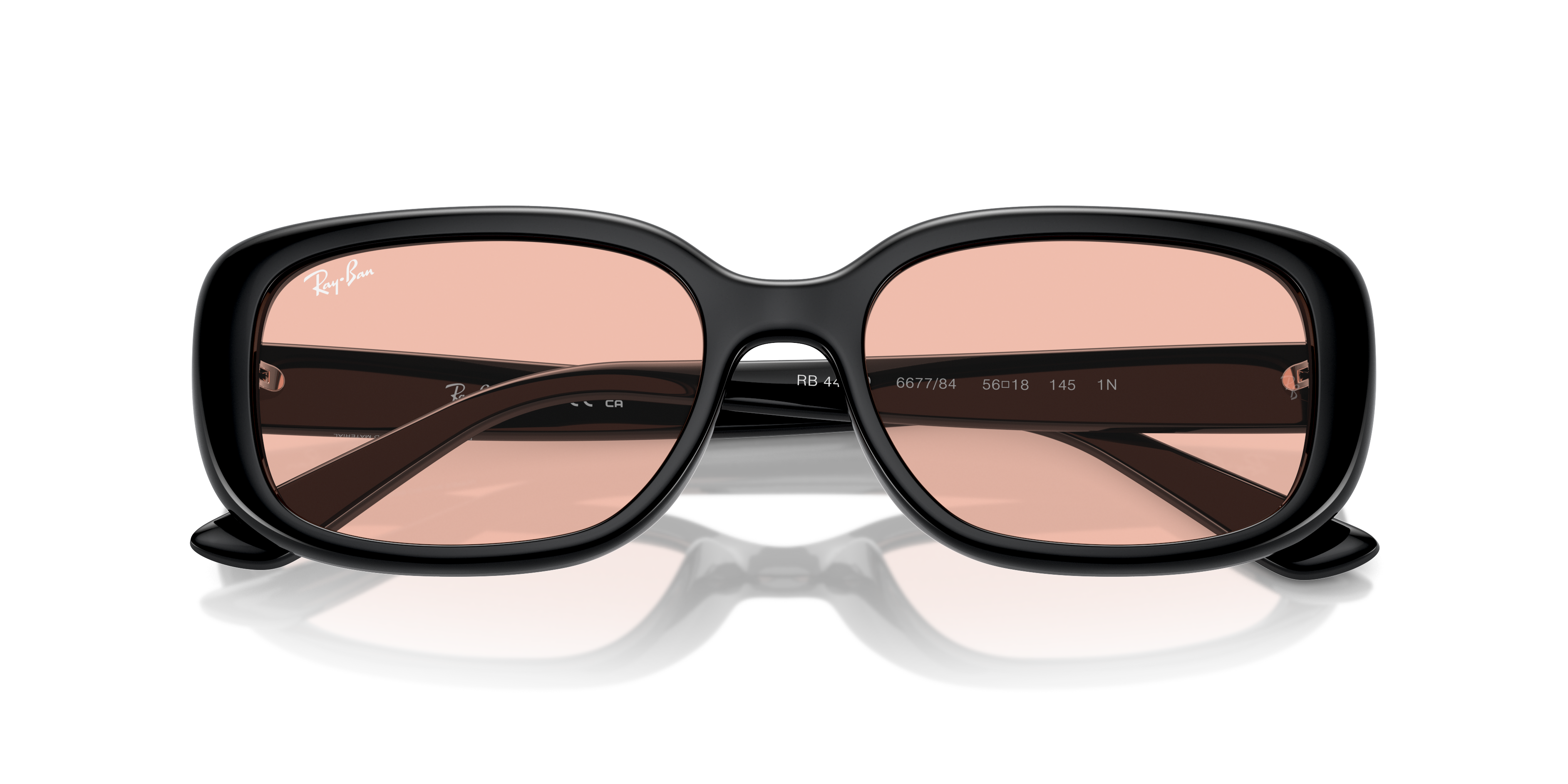 RB4421D BIO-BASED Sunglasses in Black and Dark Pink - RB4421D